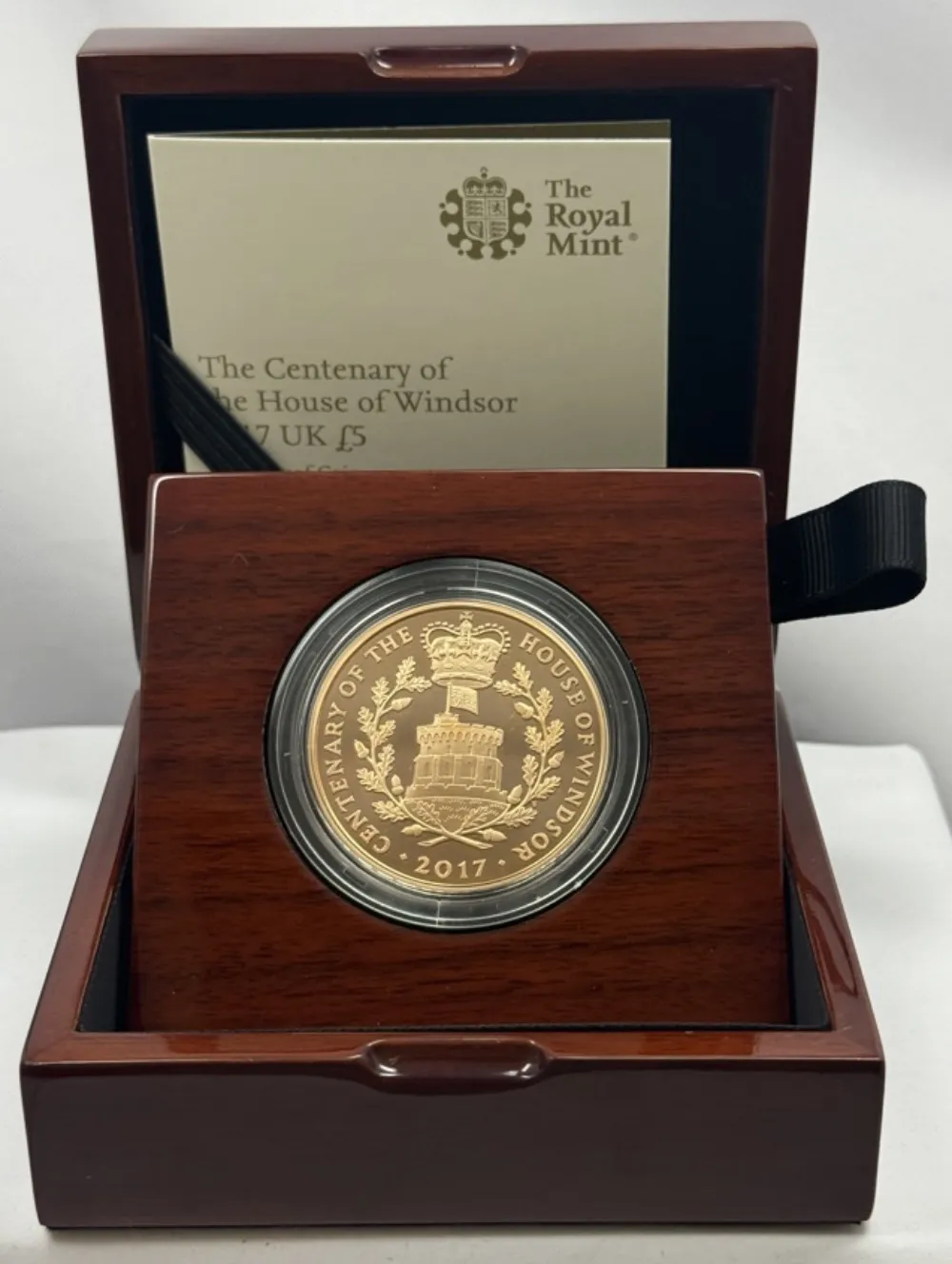 2017 Gold Proof Five Pounds Elizabeth II S# L49 Centenary of the House of Windsor