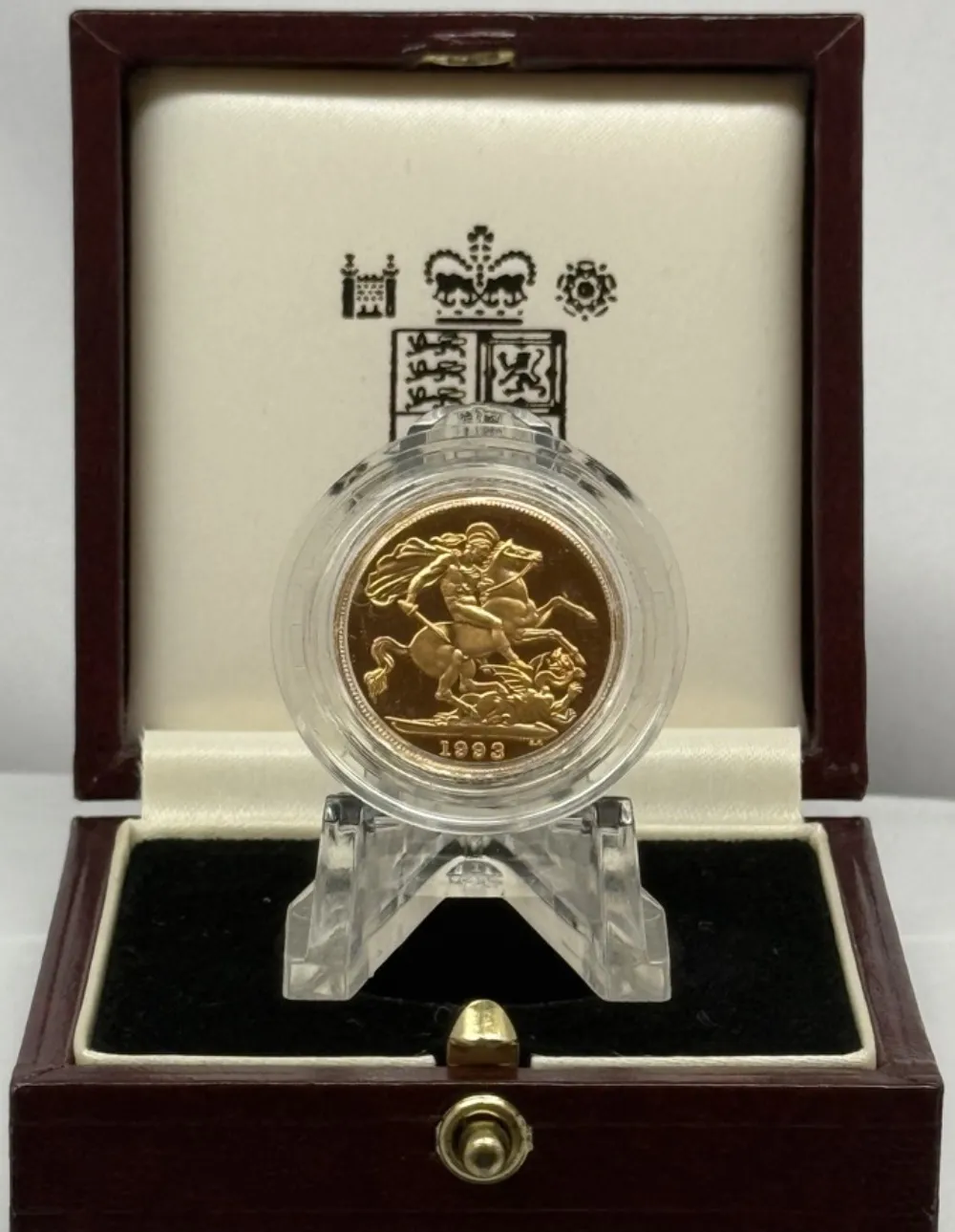 1993 Gold Proof Sovereign Elizabeth II S# SC2