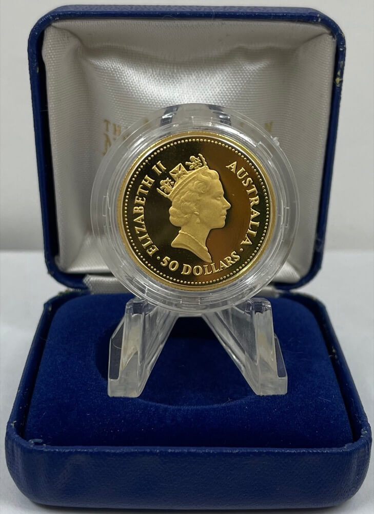 1986 Gold Half Ounce Proof Coin Hand of Faith Nugget