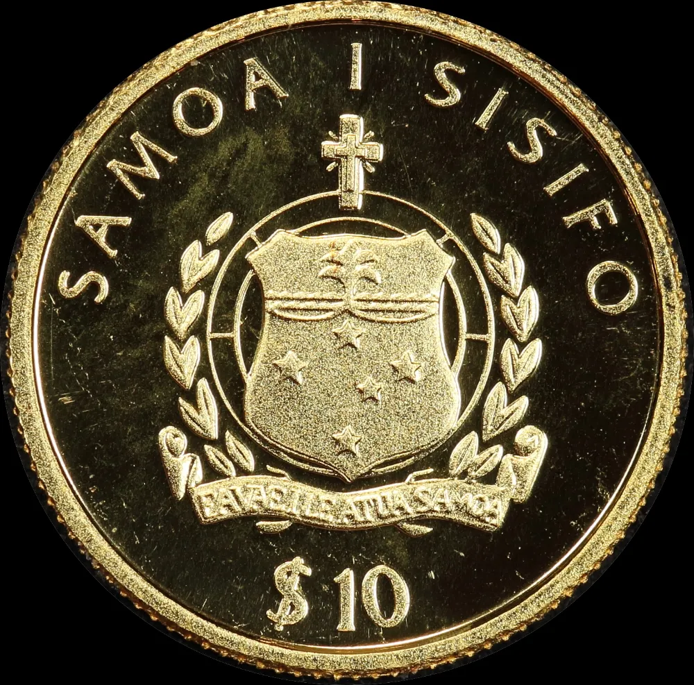 Samoa 2003 Gold Proof 10 Dollars  Mahatma Gandhi product image