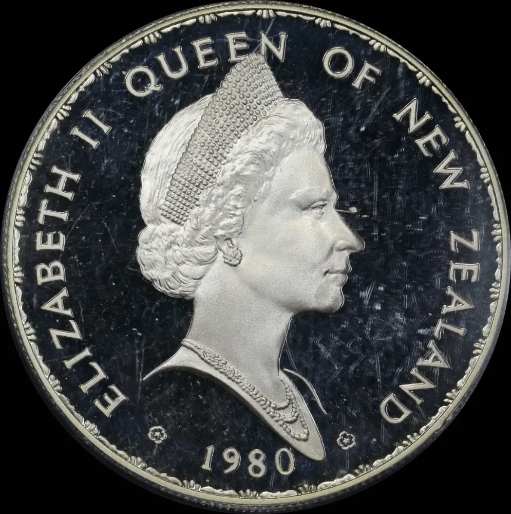 New Zealand 1980 Silver Proof Dollar KM# 49a PCGS PR68DCAM product image