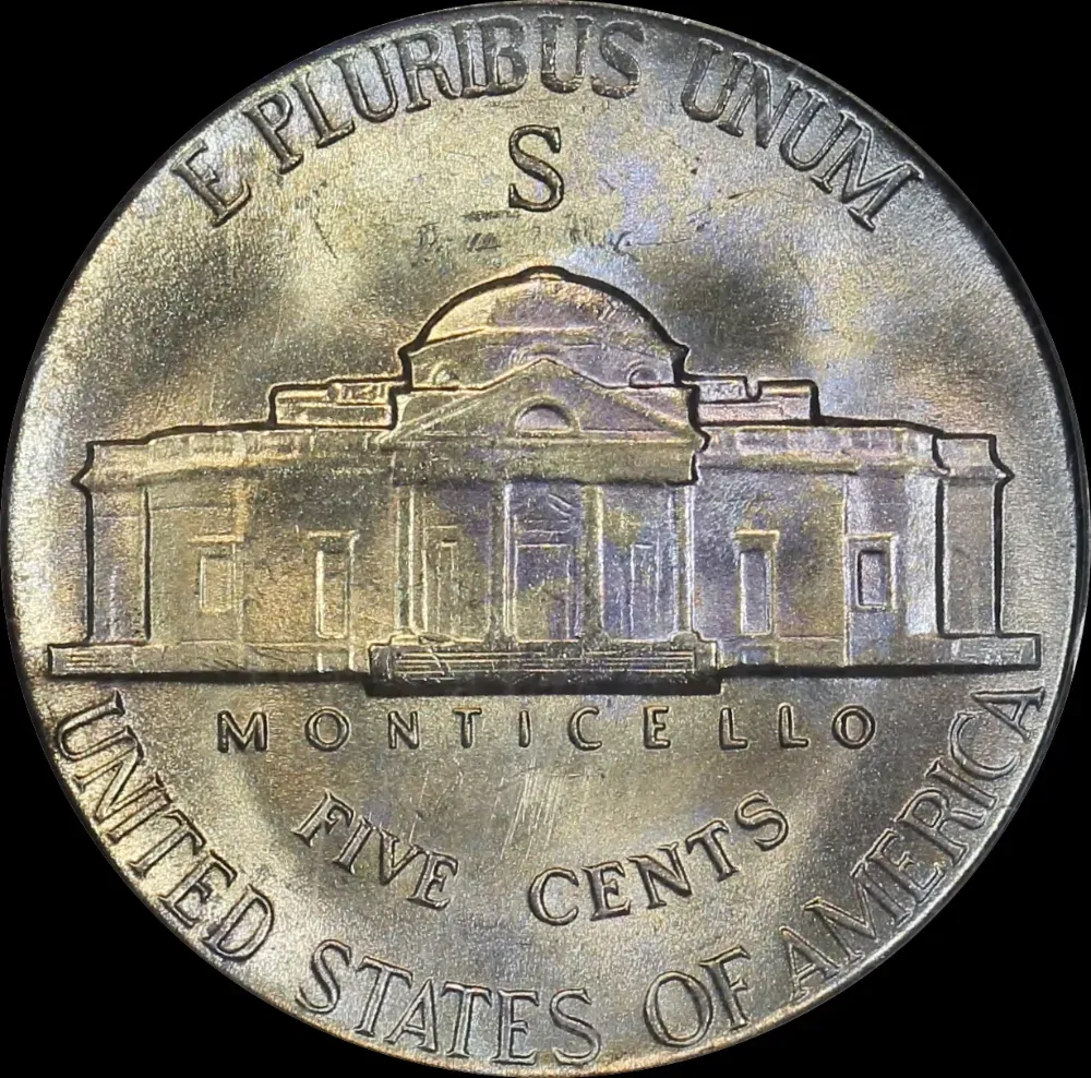 United States 1944-S Silver Jefferson Nickel KM# A192 PCGS MS65 product image