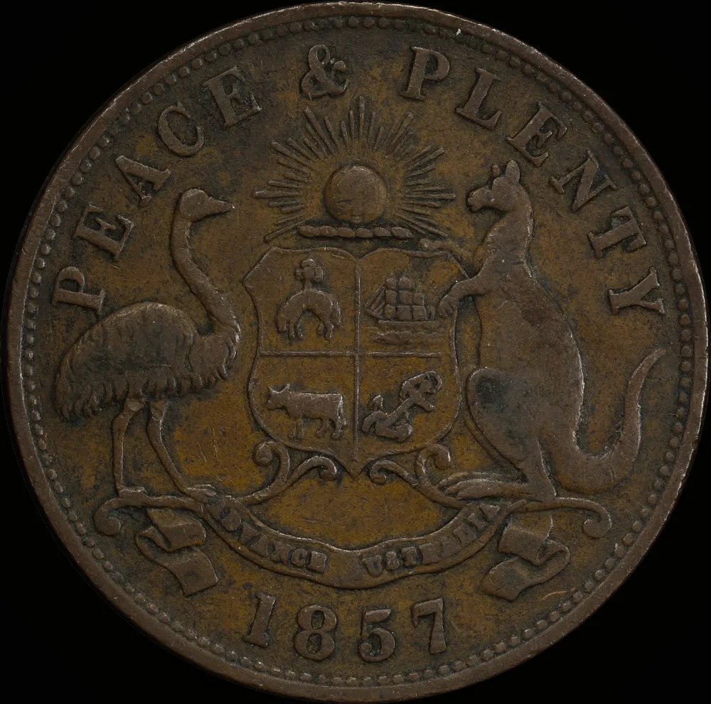Hanks & Company 1857 Copper Penny A# 184 Very Fine