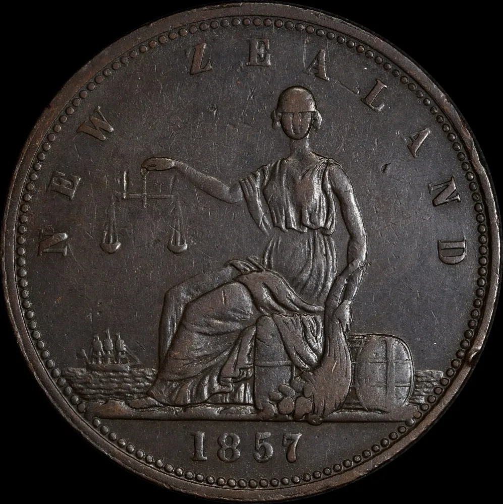 Day & Mieville 1857 Copper Penny A# 98 Very Fine