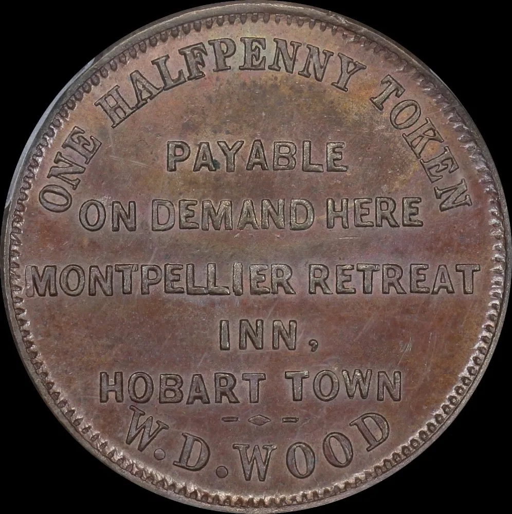 Wood Undated Copper Halfpenny A# 642 PCGS MS64BN product image