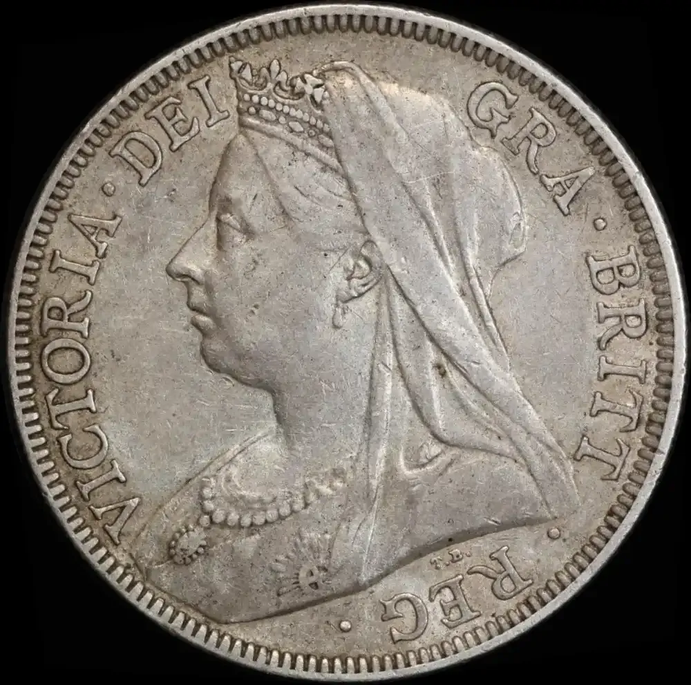 1898 Silver Half Crown Victoria S#3938 Extremely Fine product image