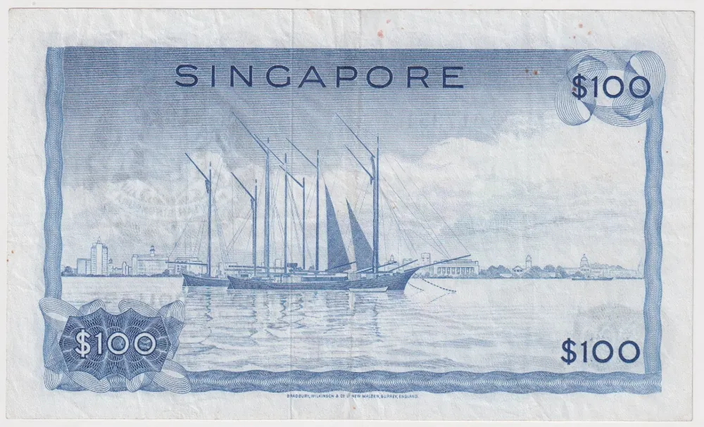 Singapore 1972 100 Dollars P# 6d Extremely Fine