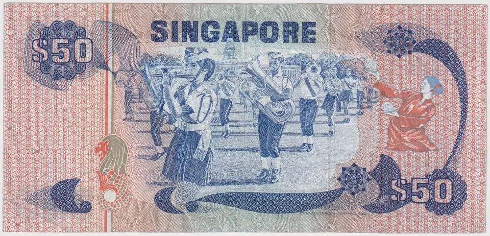 Singapore 1976 50 Dollars P# 13a Very Fine