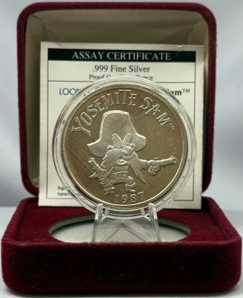 Highland Mint 1987 Silver 1oz Proof Round Yosemite Sam  product image