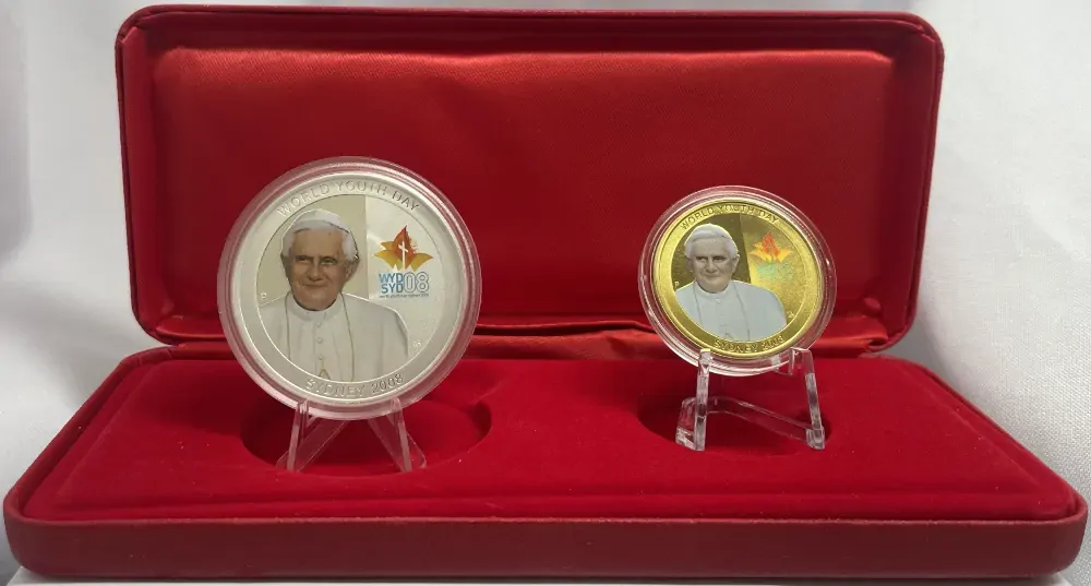 2008 Silver 2 Coin Set Money Fair World Youth Day