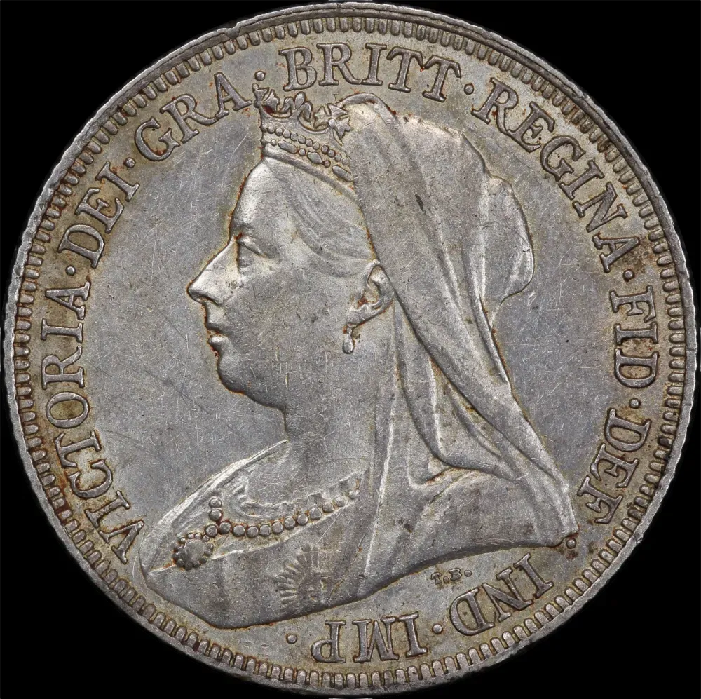 Victoria 1896 Silver Shilling S#3940a good EF product image