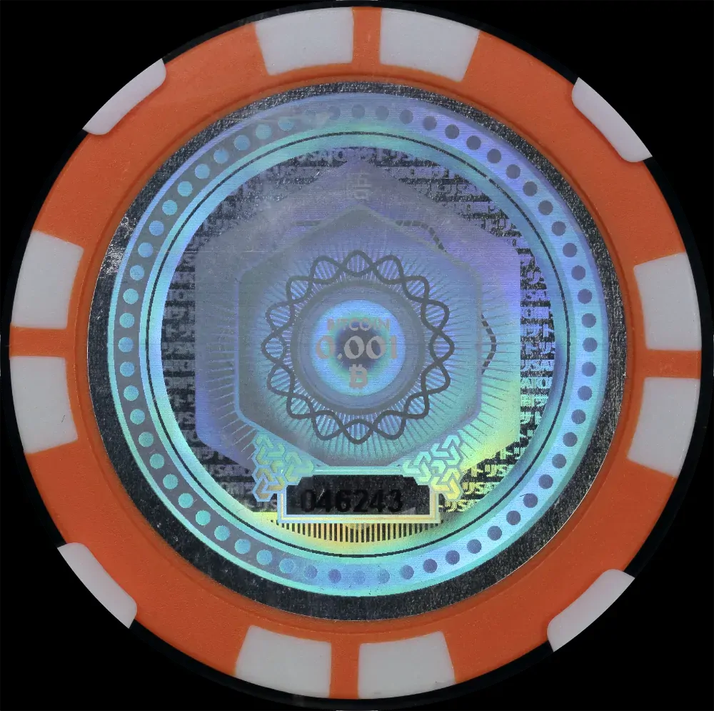 2016 1 BTC Bitcoin Satori Poker Chip NGC MS70 product image