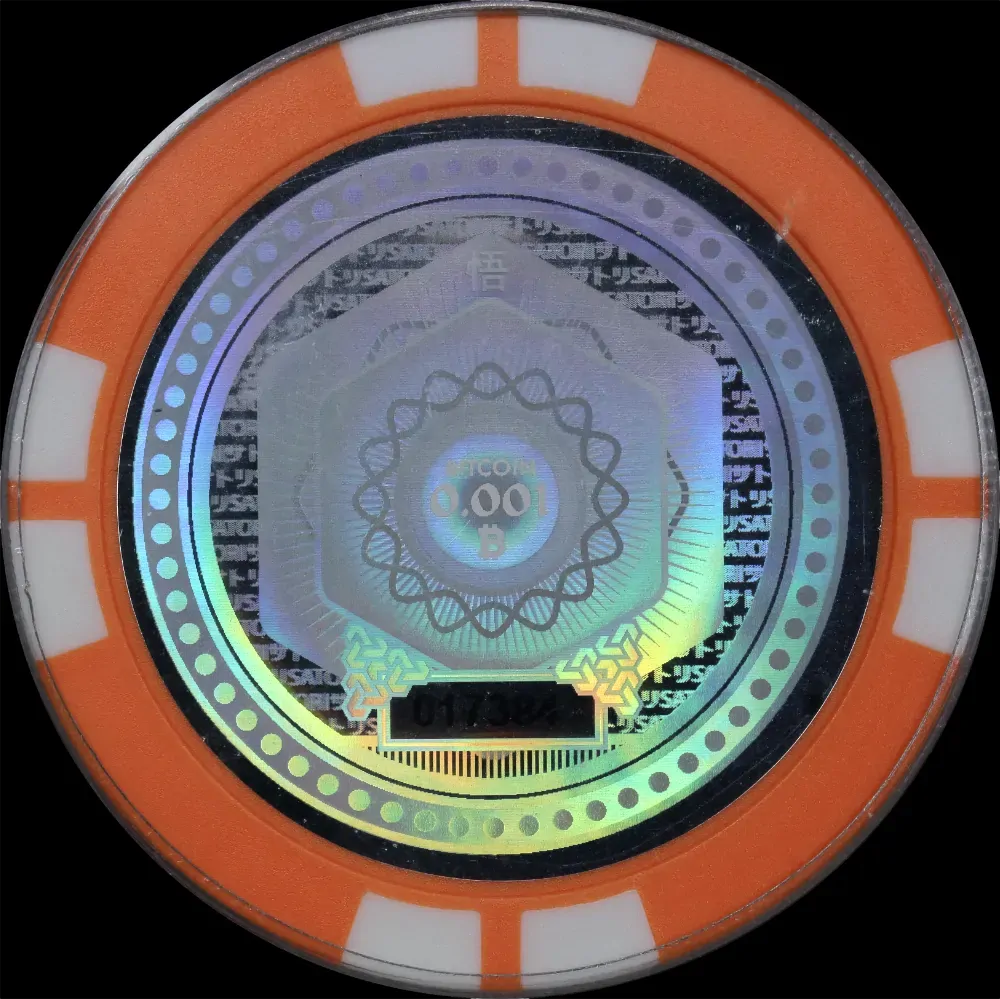 2016 1 BTC Bitcoin Satori Poker Chip PCGS MS70
