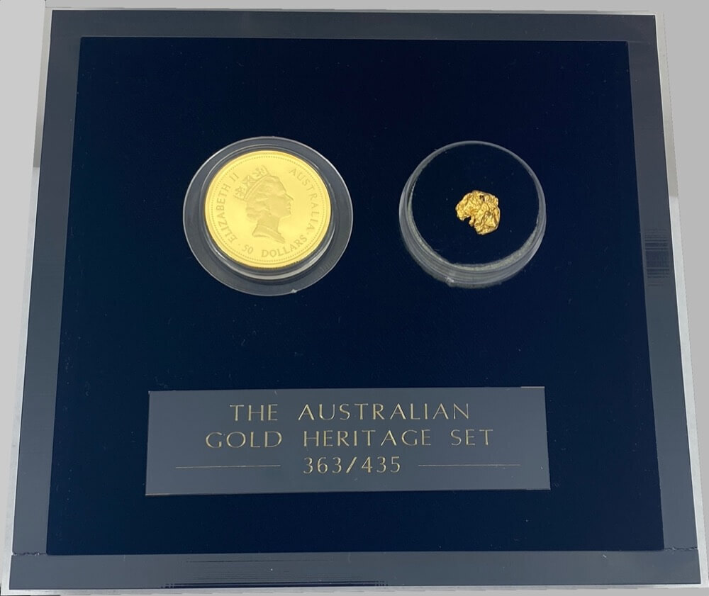 1999 Gold Half Ounce Proof Coin and Natural Nugget