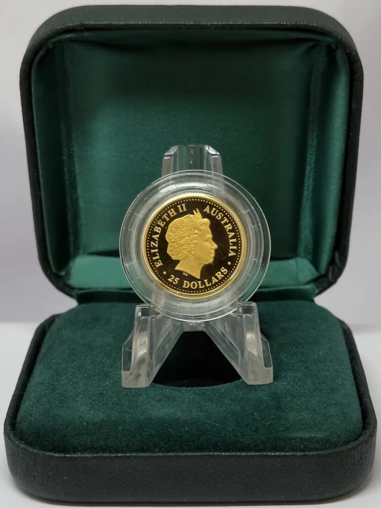 1999 Gold Lunar Quarter Ounce Proof Coin Series I Rabbit