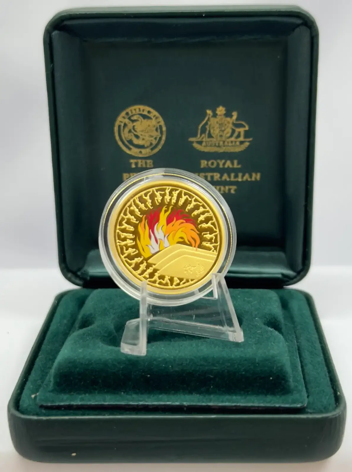 2000 Gold Olympic Proof Coin KM# 521 Achievement (Torch)