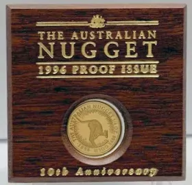 1996 Gold 1/4 Ounce Proof Coin Australian Nugget