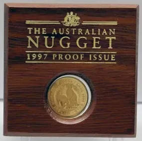 1997 Gold 1/4 Ounce Proof Coin Australian Nugget