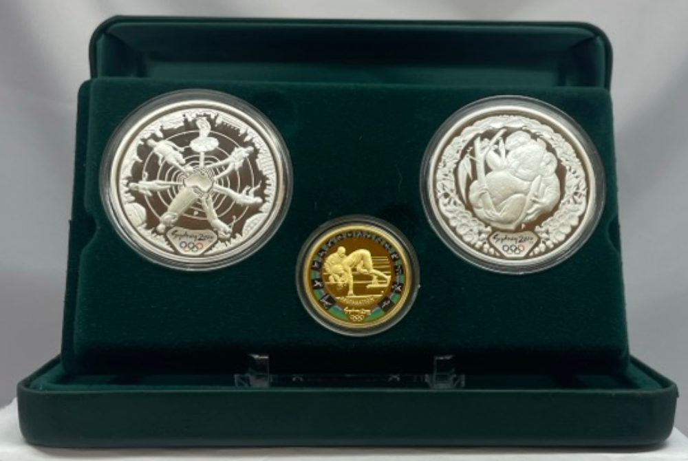 Sydney 2000 Olympic Gold and Silver 3 Proof Coin Set #5 Preparation II