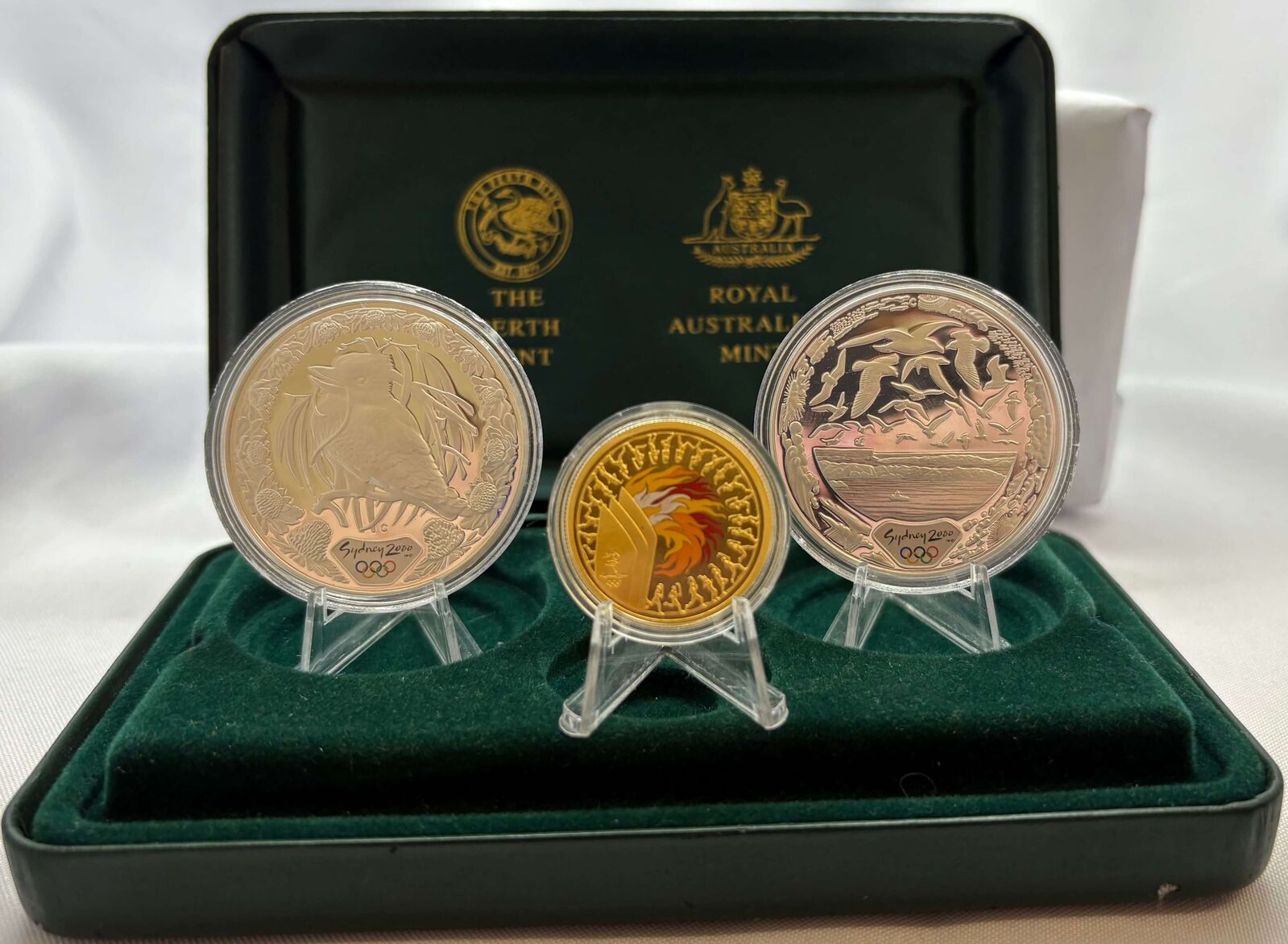 Sydney 2000 Olympic Gold and Silver 3 Proof Coin Set #8 Achievement (Torch) product image