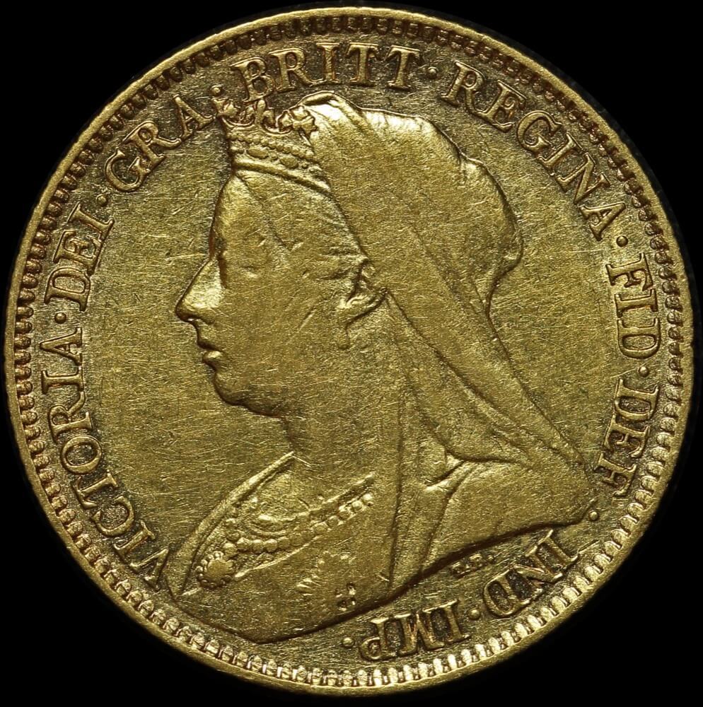 1897 Sydney Veiled Head Half Sovereign Very Fine