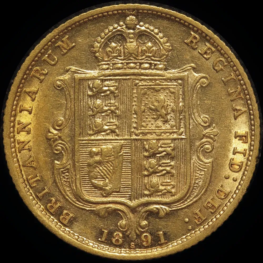 1891 Sydney Jubilee Head Half Sovereign good VF