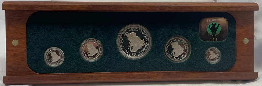 2000 Platinum 5 Coin Set Australian Koala 