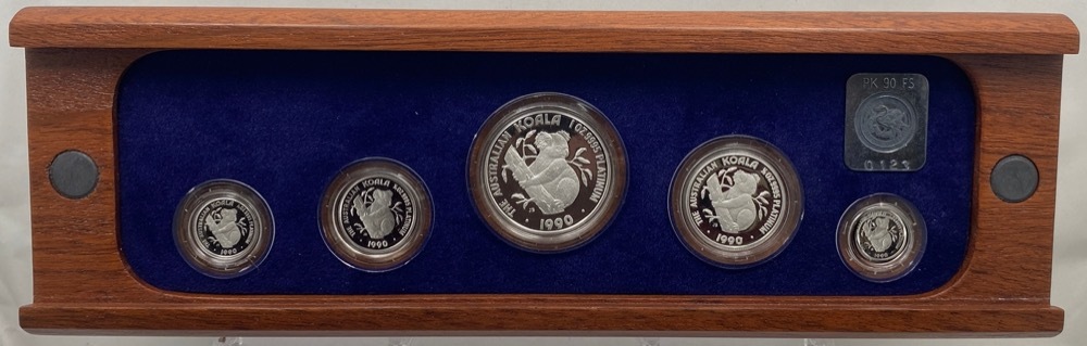 1990 Platinum Five Coin Proof Set Koala