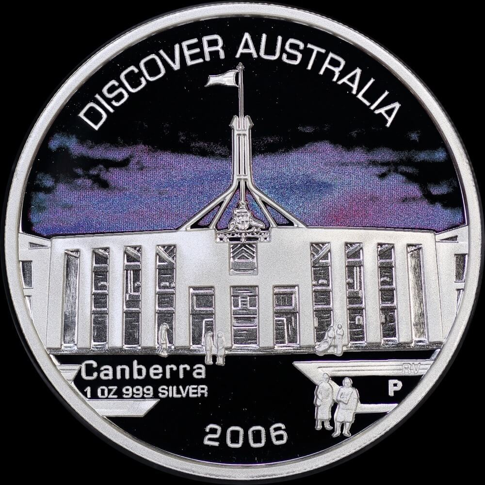 2006 Silver One Ounce Proof Coin Discover Australia - Canberra product image