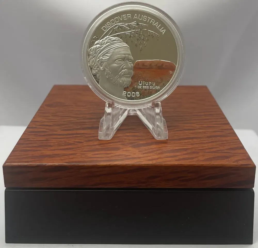 2006 Silver 1 Ounce Proof Coin Discover Australia Uluru