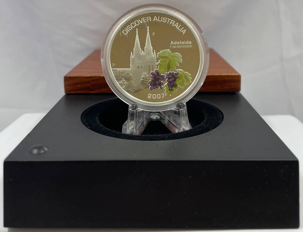 2007 Silver One Ounce Proof Coin Discover Australia Adelaide product image