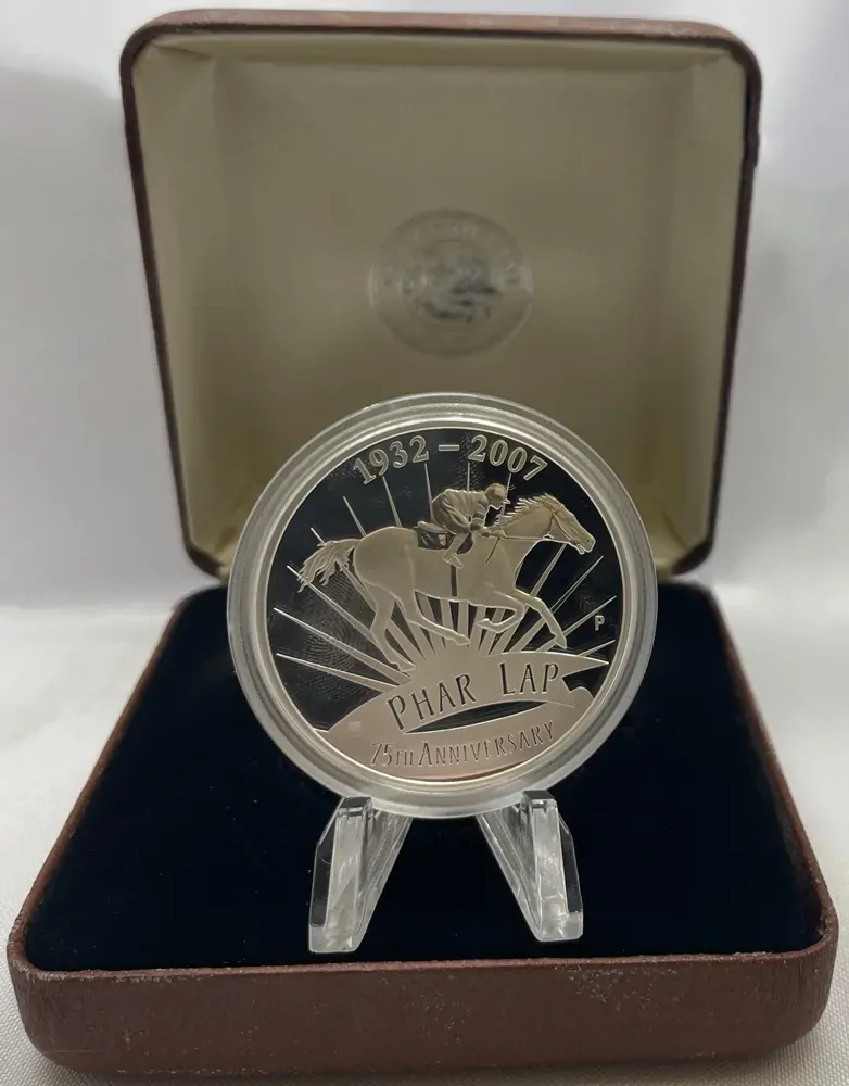 2007 Silver 1 Ounce Proof Coin Phar Lap