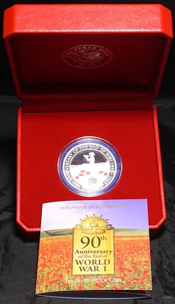 2008 Silver One Ounce Proof Coin 90th Anniversary of the End Of WWI product image