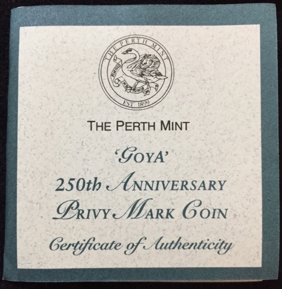 1996 Silver One Ounce Unc Privy Mark Goya product image