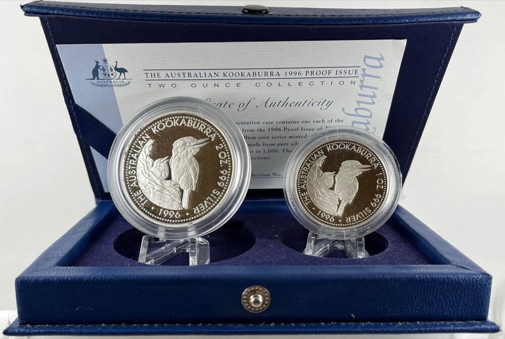 1996 Silver Two Coin Set (2oz 1oz) Kookaburra product image