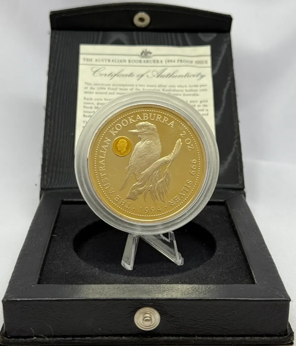 1994 Silver Two Ounce Proof Privy Mark Small Head