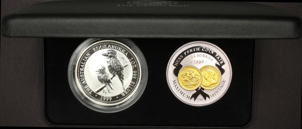 1999 Silver Two Ounce Unc Coin And Medal Set Perth Coin Fair product image