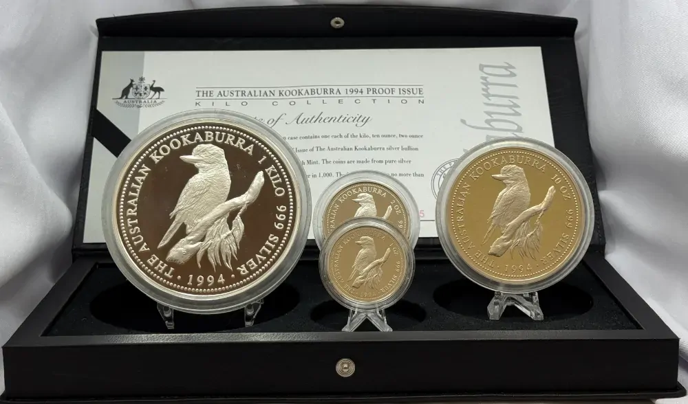 1994 Silver Four Coin Set (1kg 10oz 2oz 1oz)