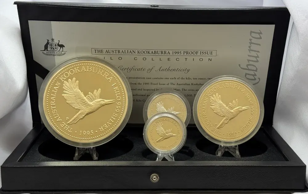 1995 Silver Four Coin Set (1kg 10oz 2oz 1oz)