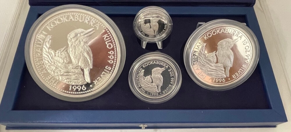1996 Silver Four Coin Set (1kg 10oz 2oz 1oz) product image