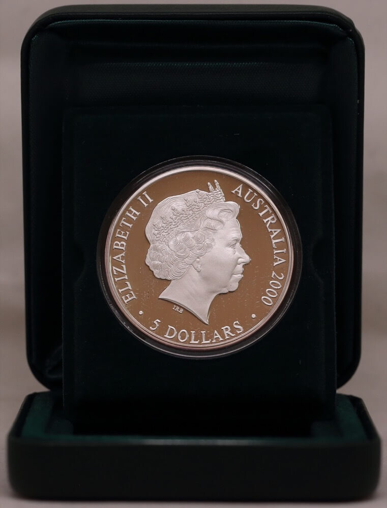 2000 Silver Olympic Proof Coin Emu and Wattle