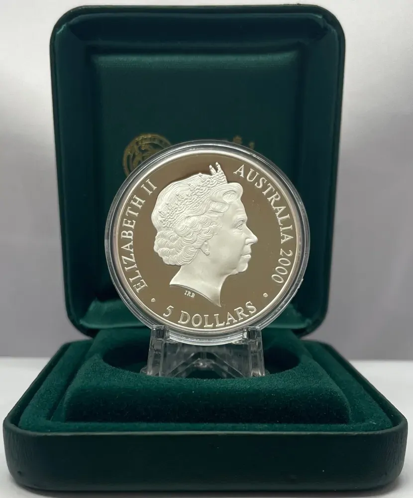 2000 Silver 1 Ounce Olympic Proof Coin Koala and Flowering Gum