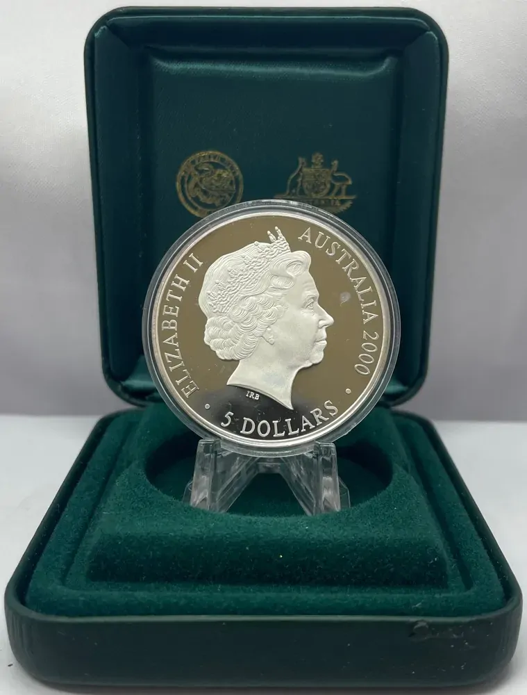 2000 Silver 1 Ounce Olympic Proof Coin Echidna and Tea Tree