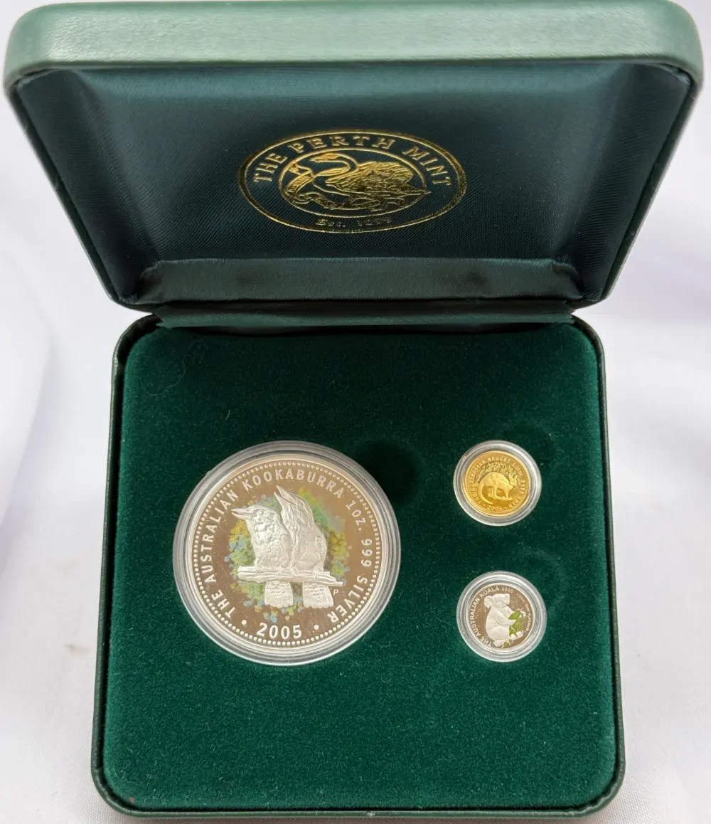 2005 Gold Platinum Silver Family of Precious Metals Proof Coin Set