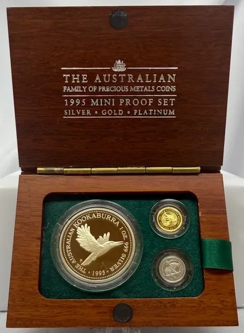 1995 Gold Platinum Silver Family of Precious Metals Proof Coin Set