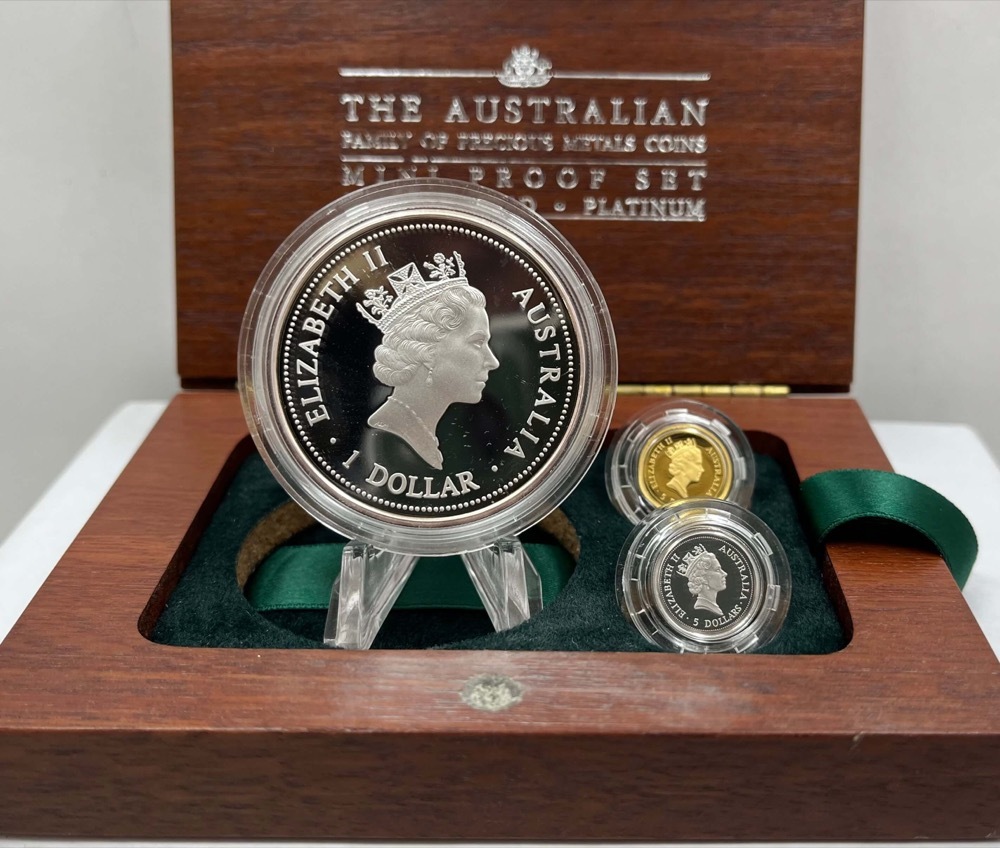 1998 Gold Platinum Silver Family of Precious Metals Proof Coin Set