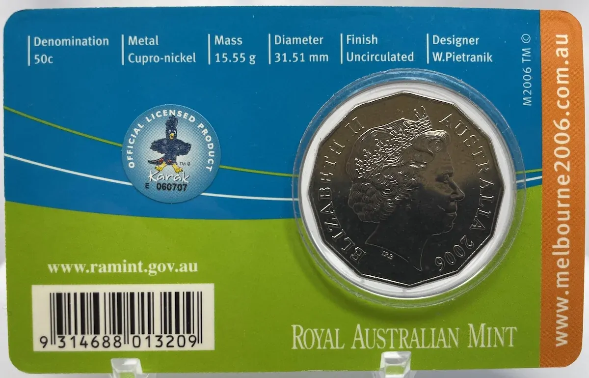 2006 50 Cent Unc Melbourne Commonwealth Games - Badminton