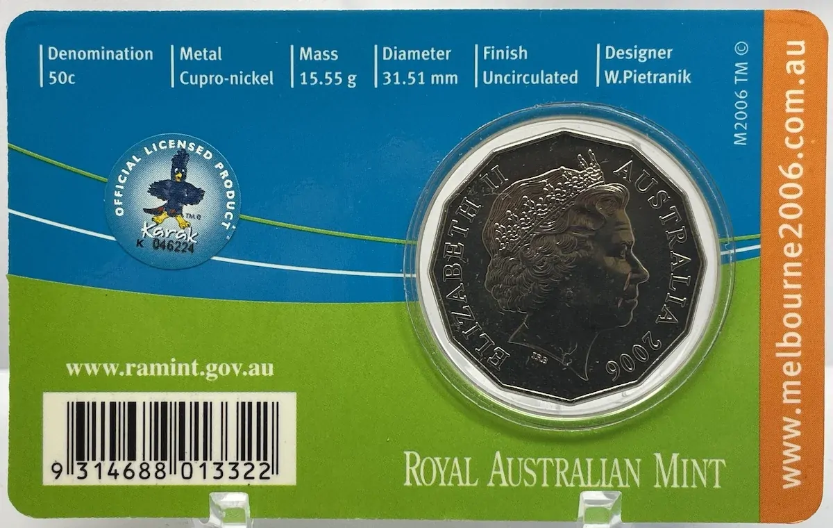 2006 50 Cent Unc Melbourne Commonwealth Games - Rugby Sevens