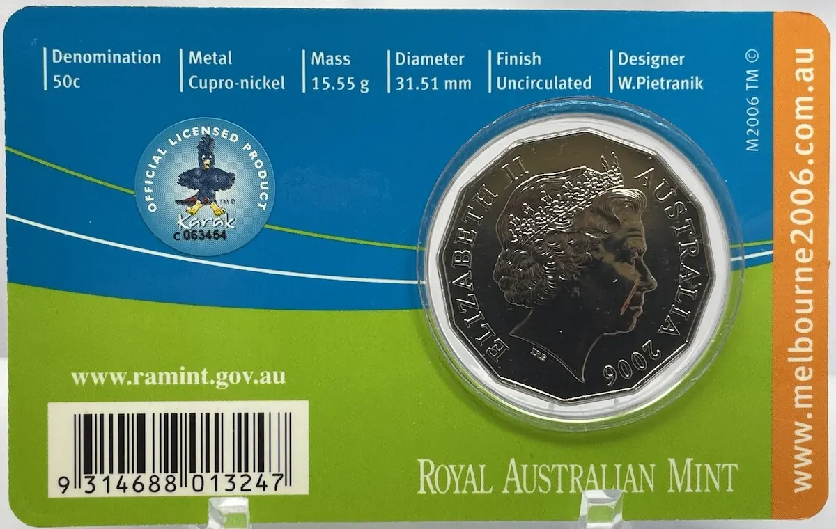 2006 50 Cent Unc Melbourne Commonwealth Games - Basketball