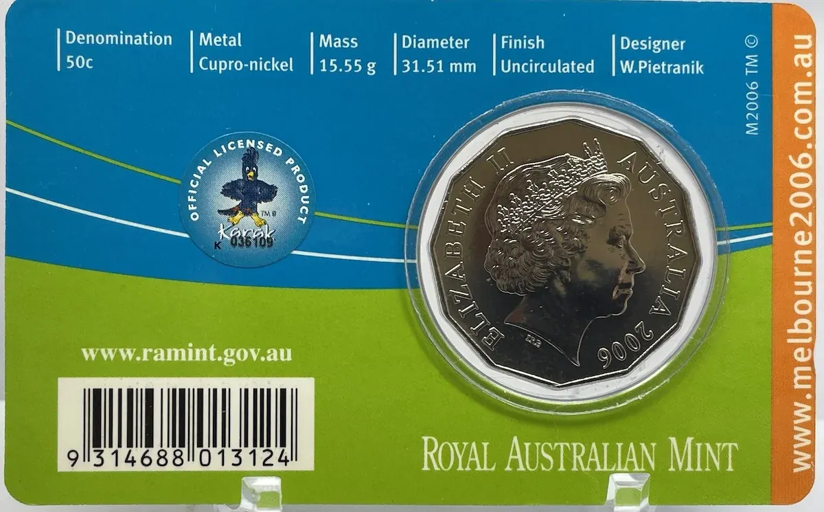 2006 50 Cent Unc Melbourne Commonwealth Games - Weightlifting